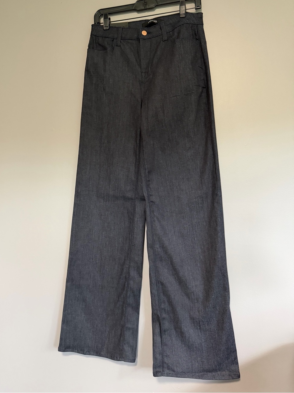J Brand Eva High Rise Flare Jeans 28 Dark Wash Long Wide Leg Denim - Picture 3 of 11
